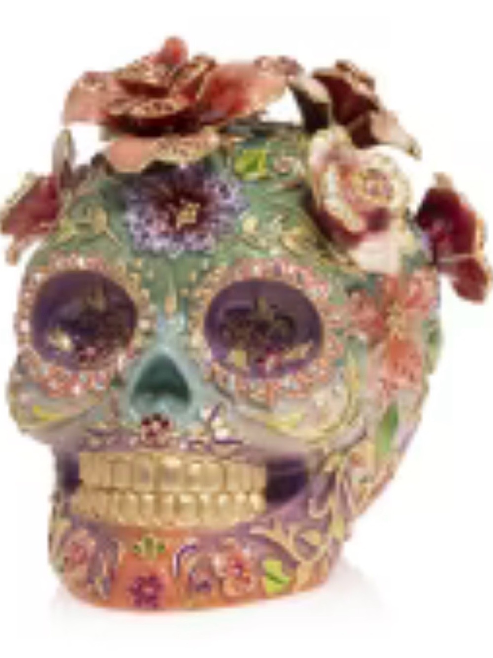 Skull Tassle Earrings - Pink - Red - Green